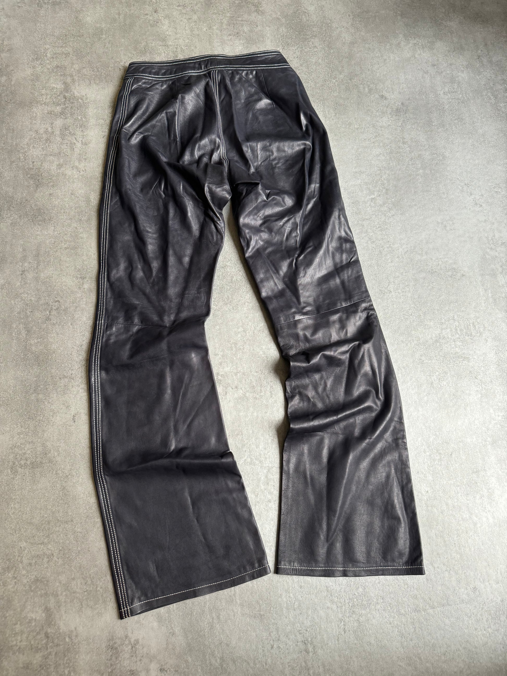 Ralph Lauren Collection Soft Cozy Leather Pants (XS/S) - 3