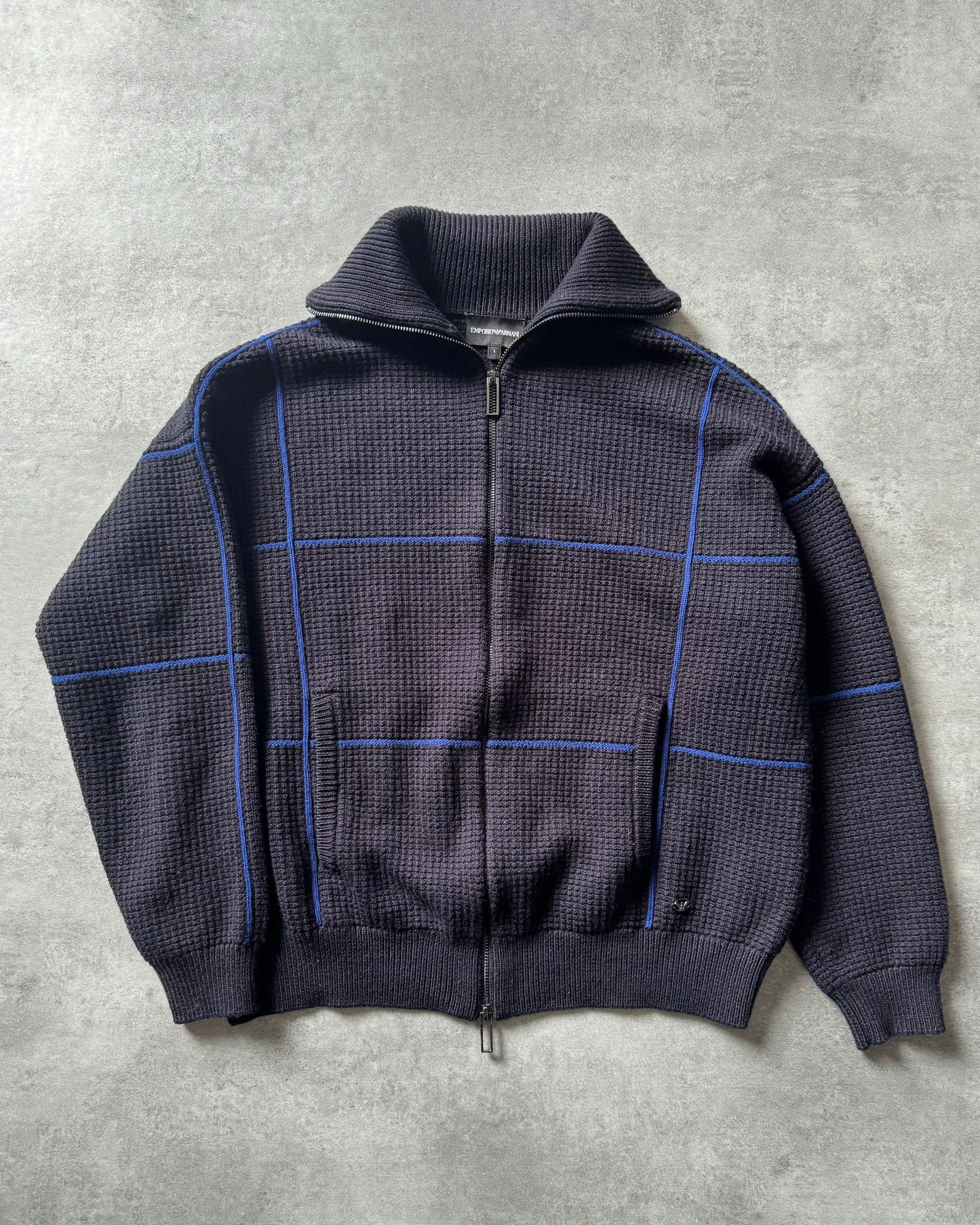 1990s Emporio Armani Geometrical Wool Sweater (S) - 6