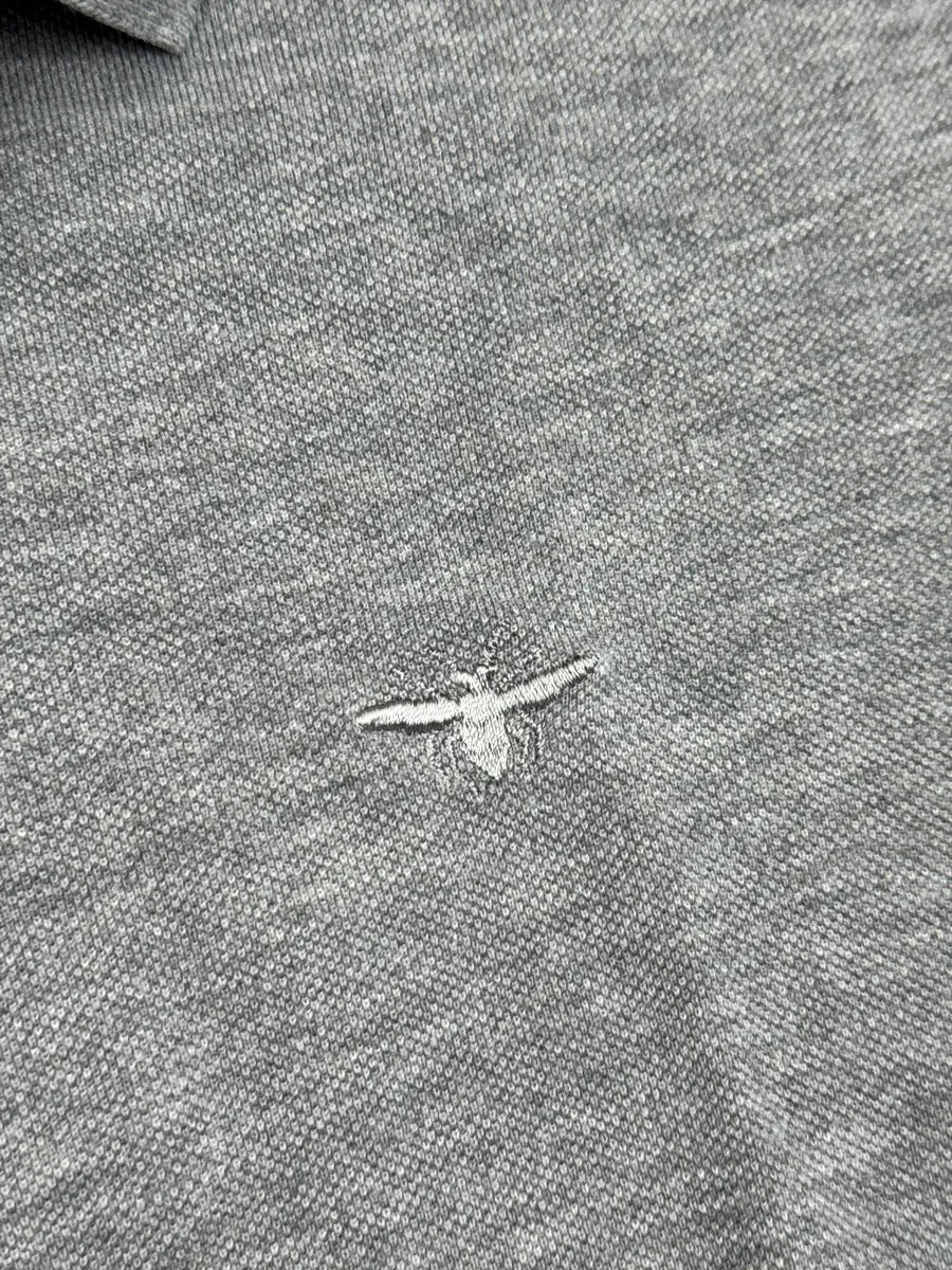 Dior Grey Bee Embroidered Tipped Polo VjkDNqTC 6