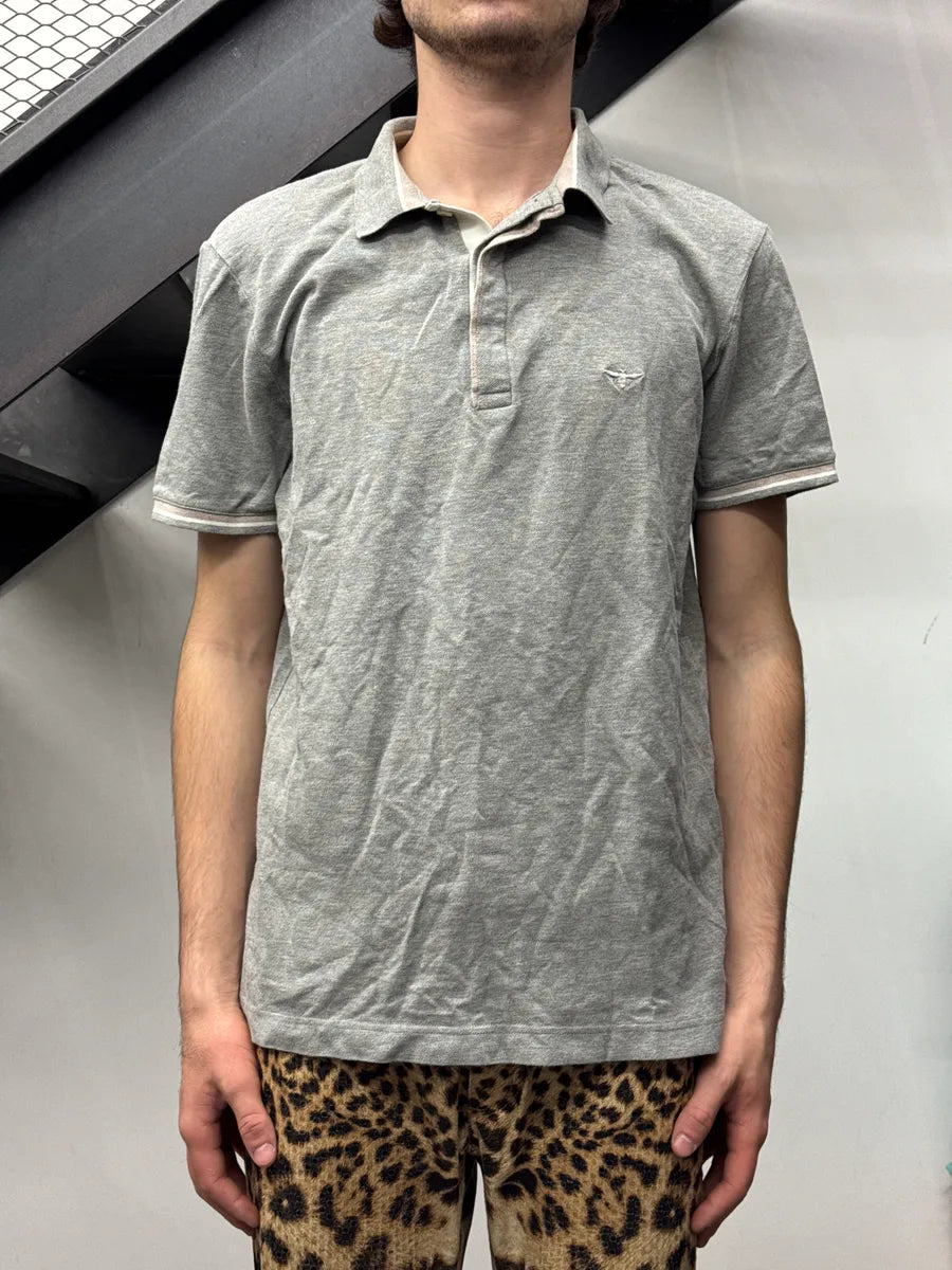 Dior Grey Bee Embroidered Tipped Polo VjkDNqTC 1