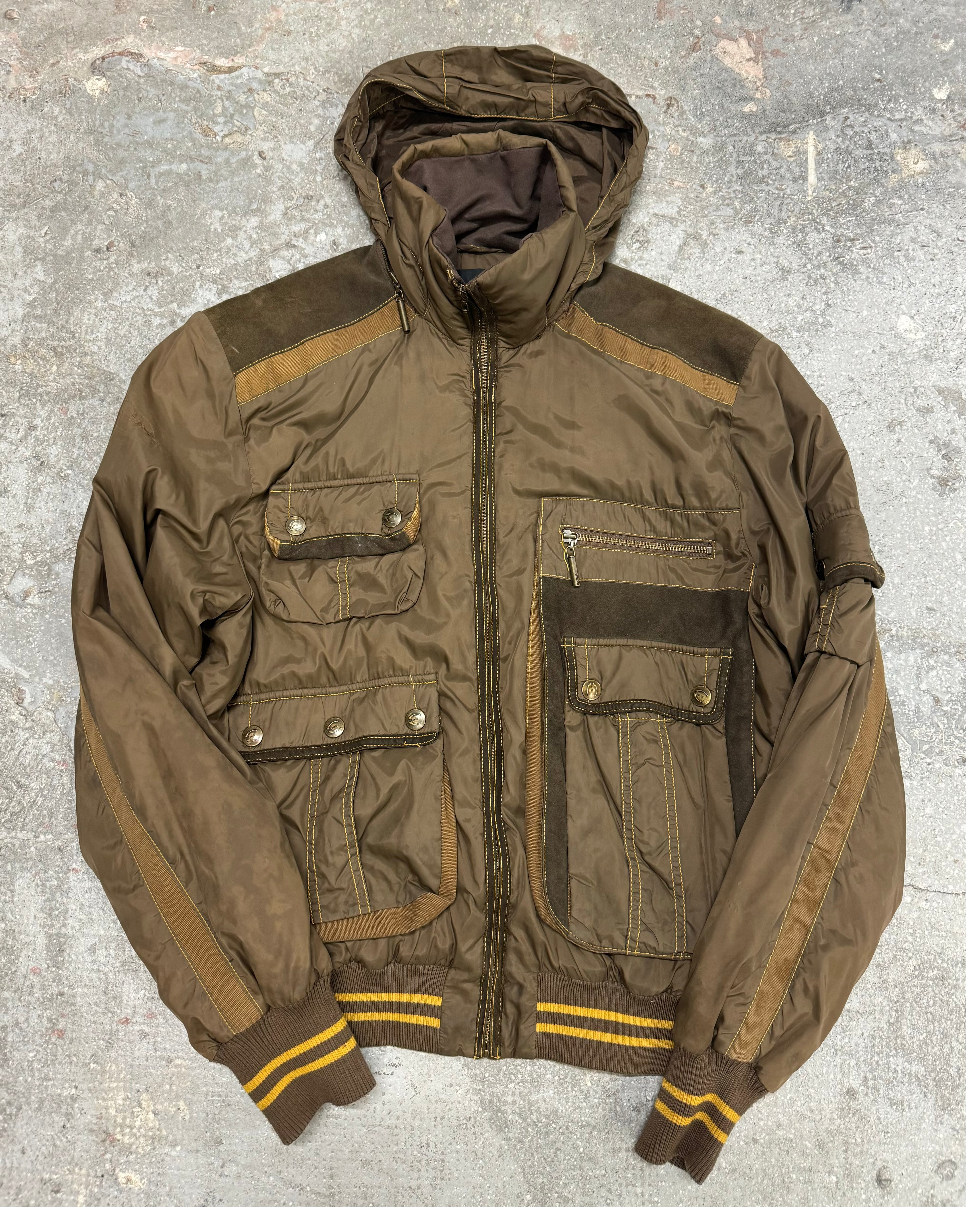 AW2006 Cavalli Brown Multi Pockets Utility Jacket (L) - 1