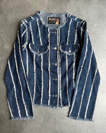 SS2003 Jean Paul Gaultier Distressed Rebel Denim Jacket (S) - 1