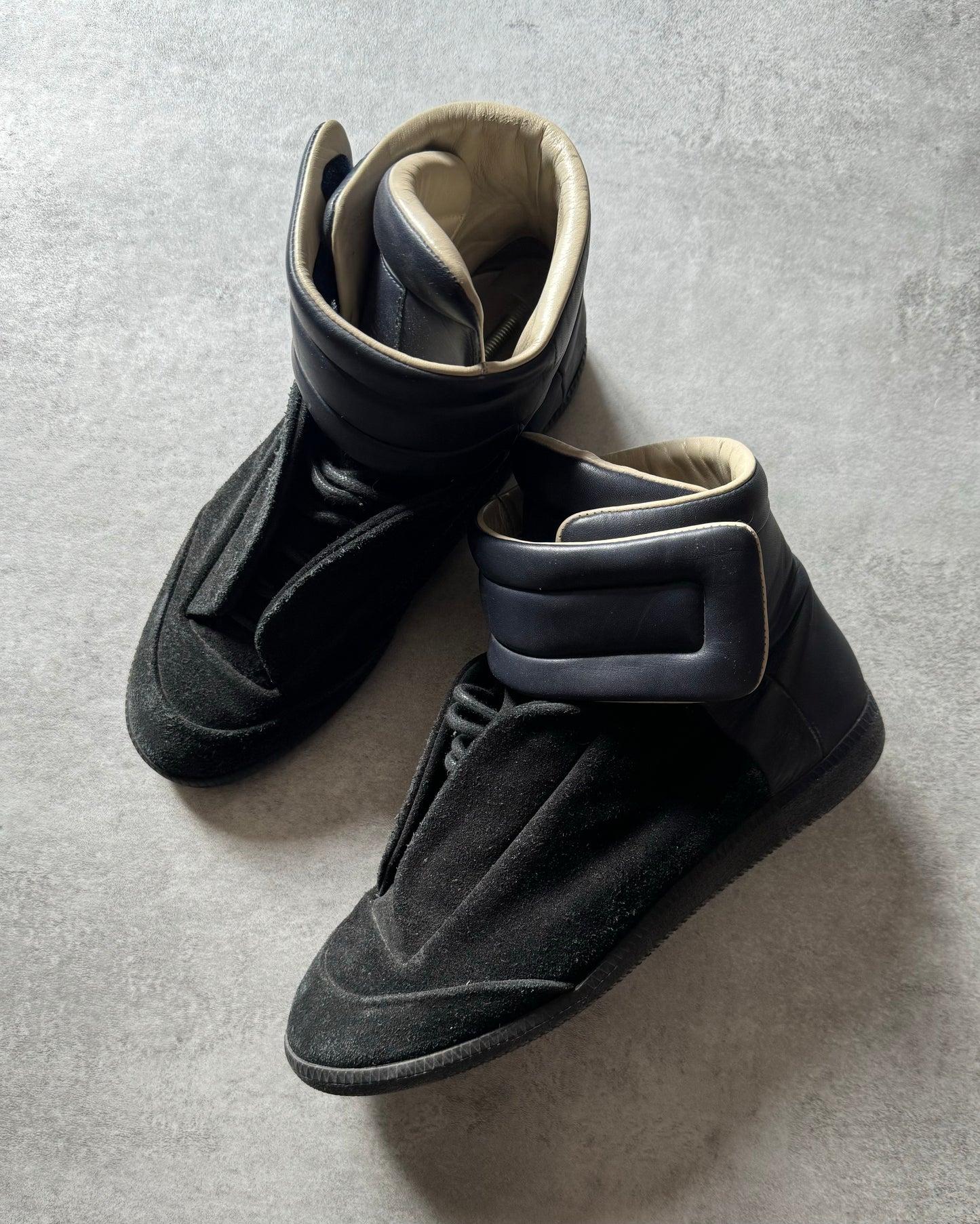 Maison Margiela Future High Top Suede Navy Two Tone  (41) - 2