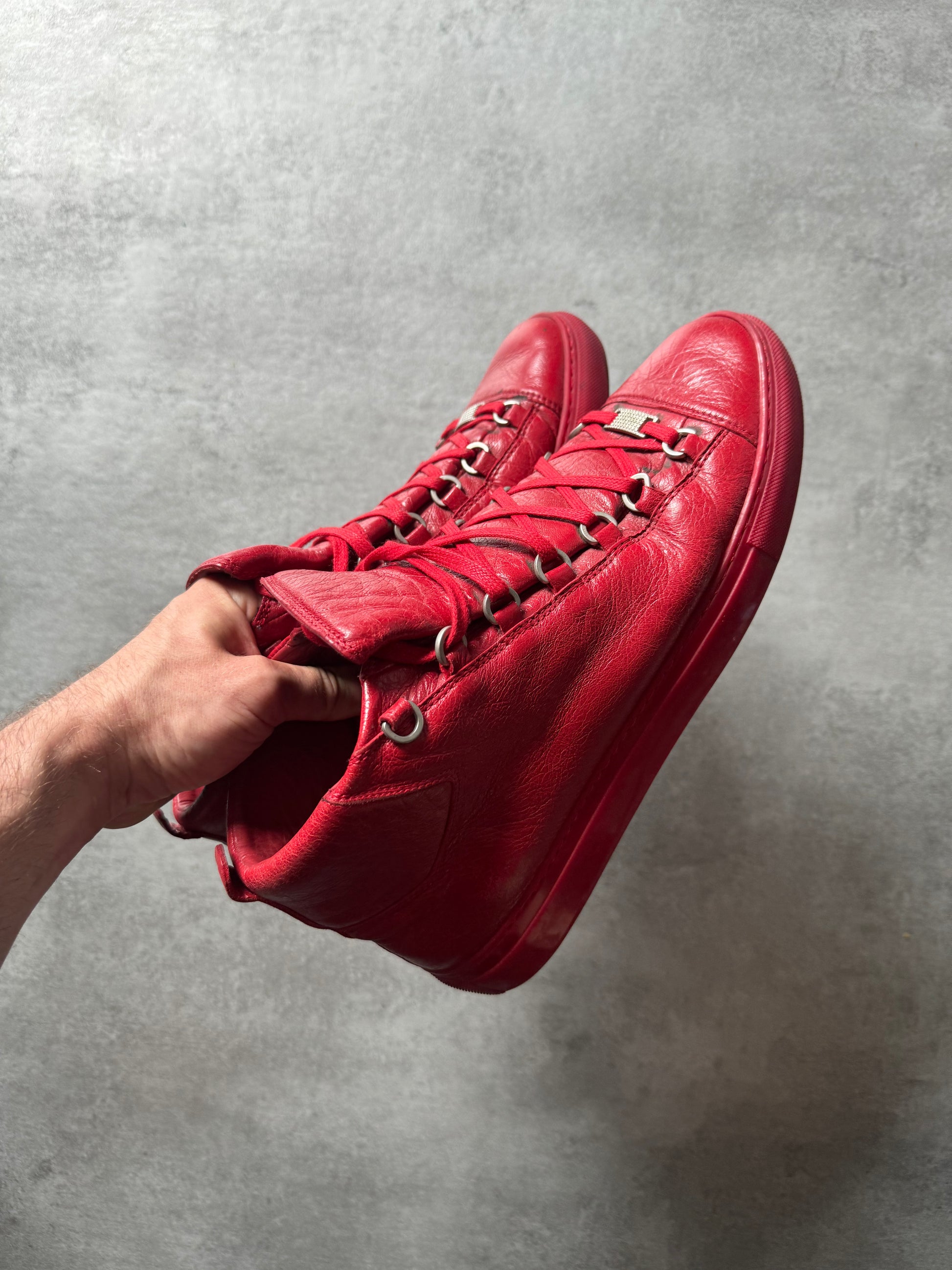 All red balenciaga arena sales