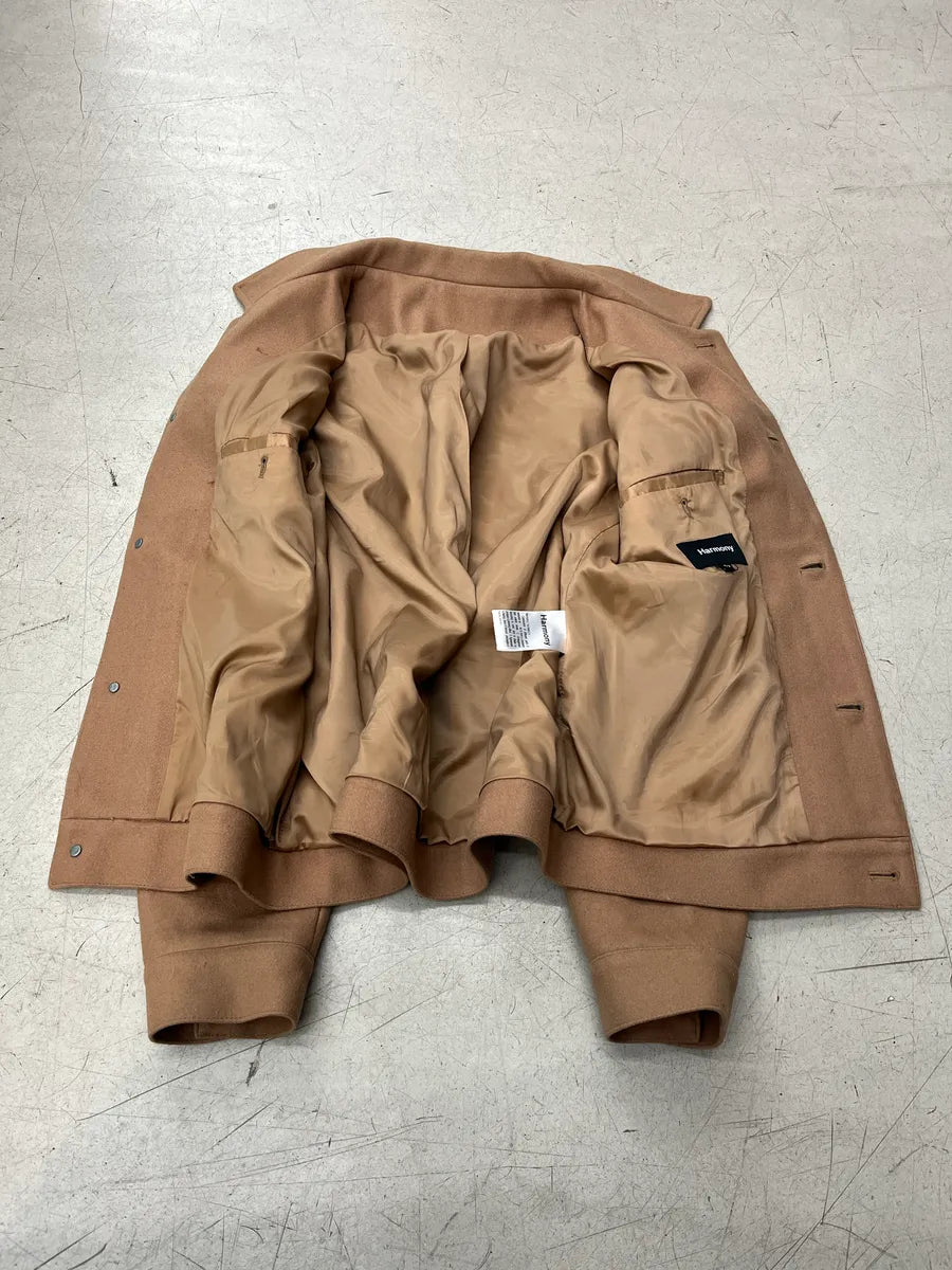 Harmony Trucker Camel Wool Jacket VyFhRhOY 5