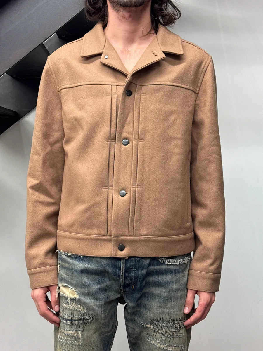 Harmony Trucker Camel Wool Jacket VyFhRhOY 0