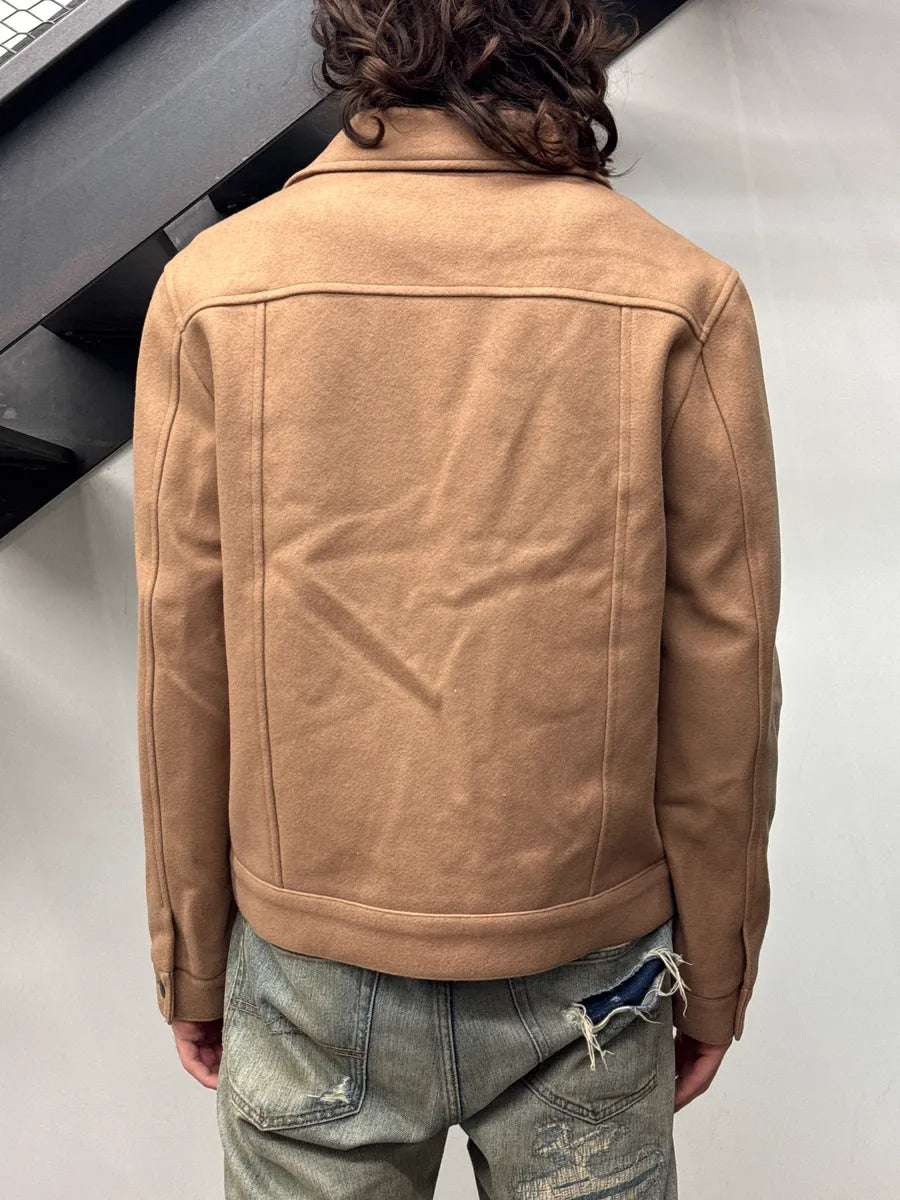 Harmony Trucker Camel Wool Jacket VyFhRhOY 1