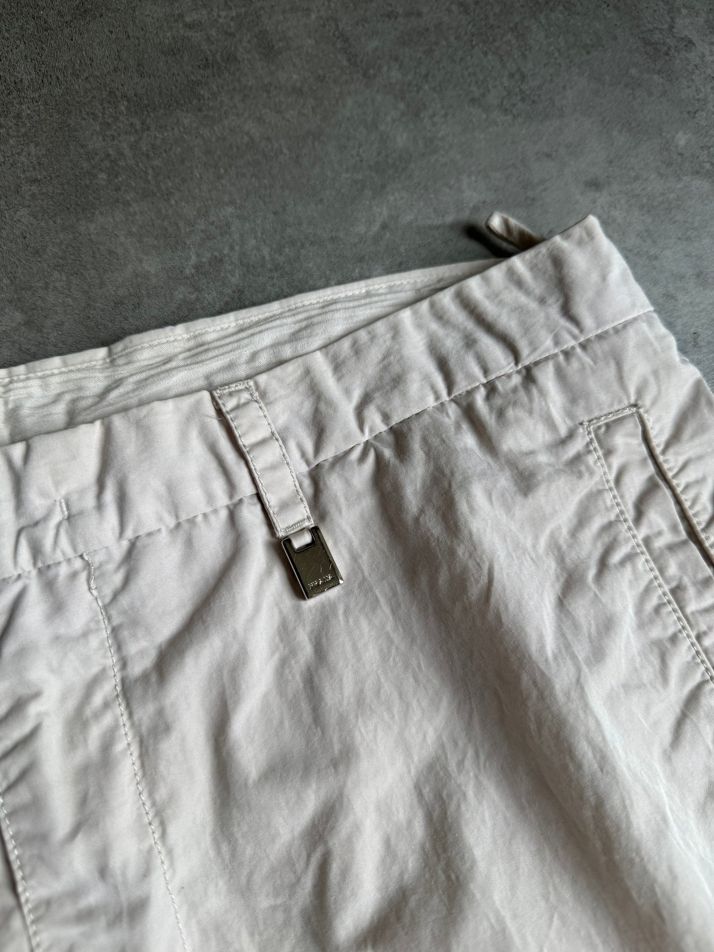 SS2007 Prada Creamy Relaxed Pants (XL) - 9