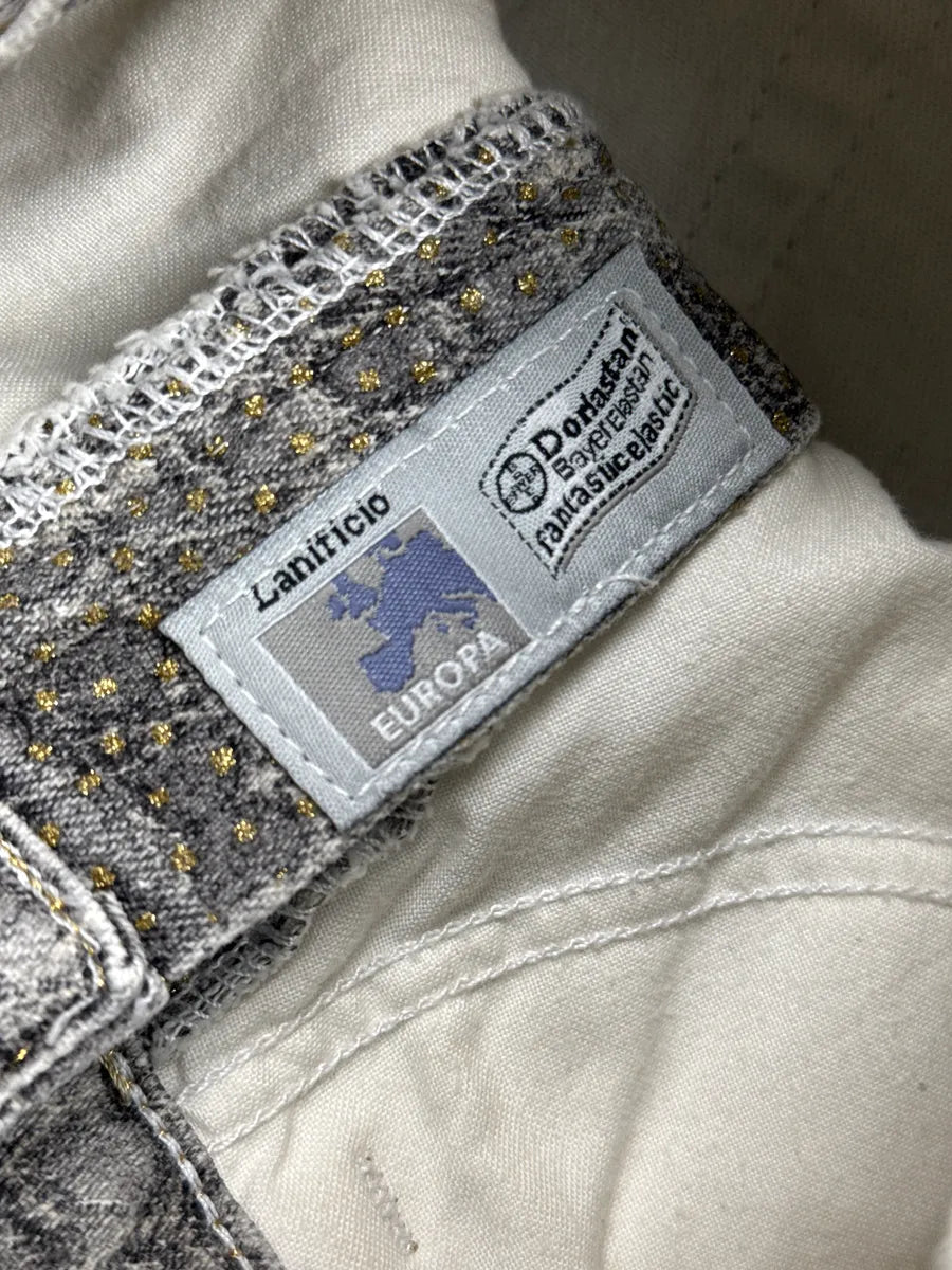 2000s Roberto Cavalli Grey Crocodile Effect Pants VzQNLaVX 13