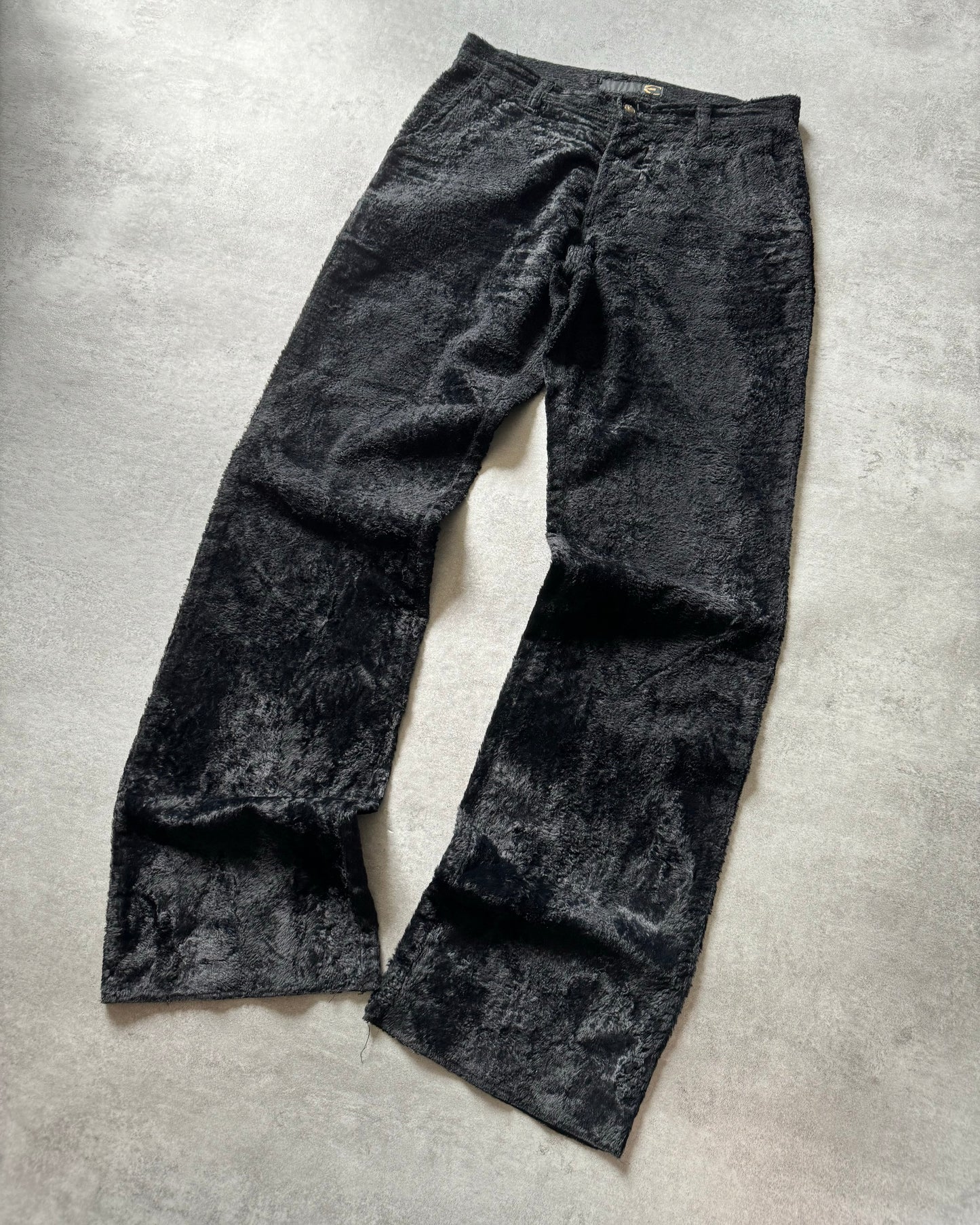 2000s Cavalli Pony Hair Black Cozy Pants  (M) - 3