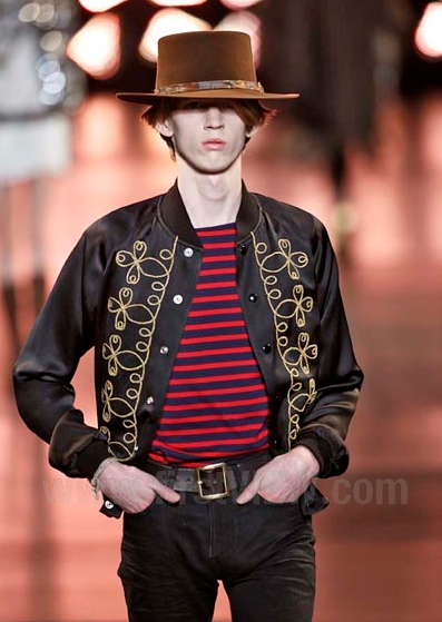 SS2015 Saint Laurent Black Napoleon Bomber Jacket by Hedi Slimane (S) - 2