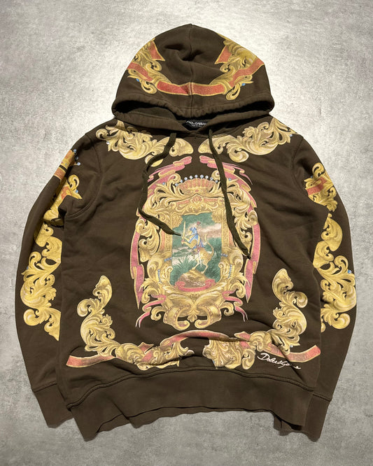 2000s Dolce & Gabbana Royal Fleur de Lys Dynasty Hoodie  (S) - 1