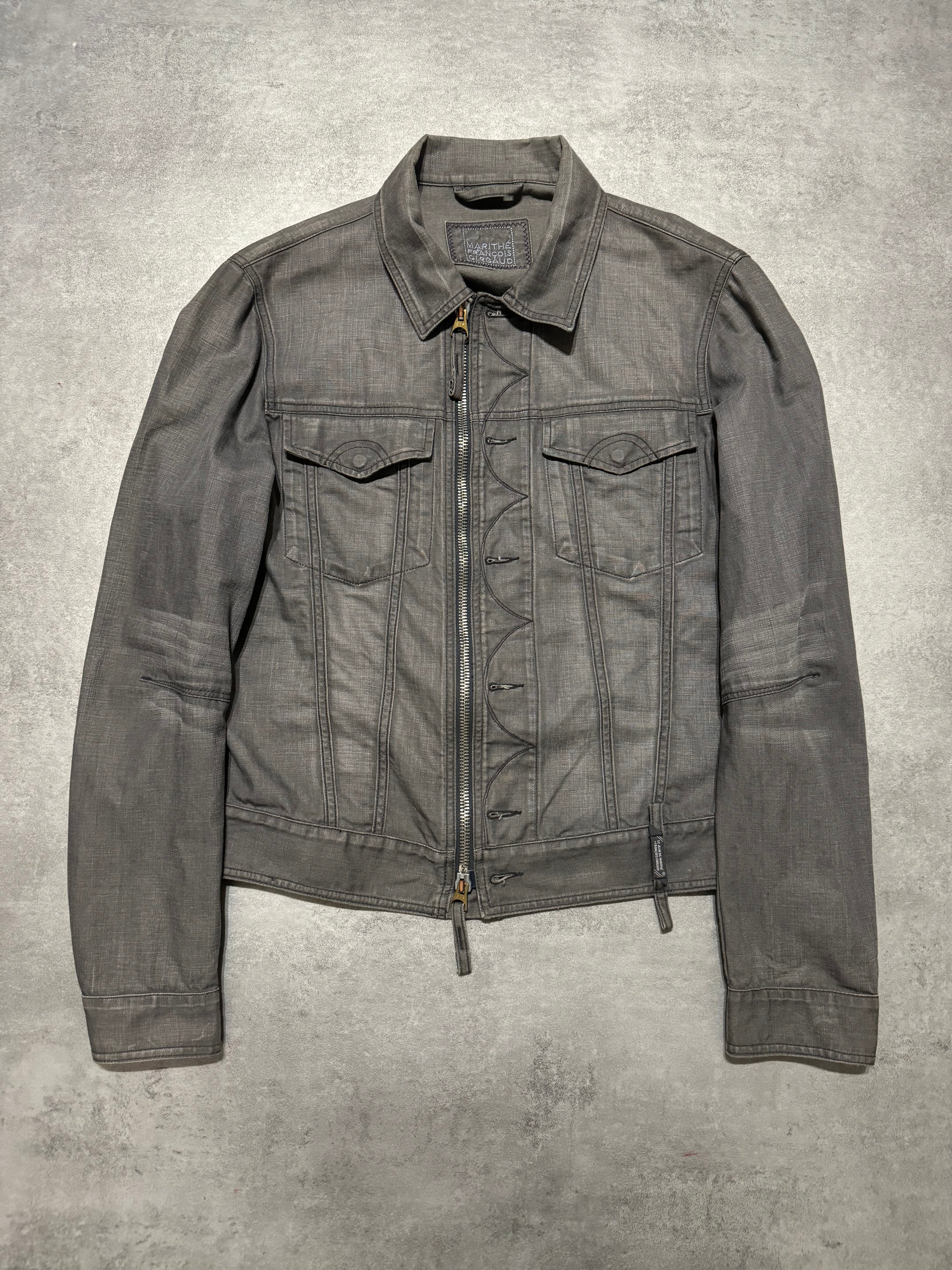 2000s Marithé + François Girbaud Grey Buttoned Jacket  (S) - 5