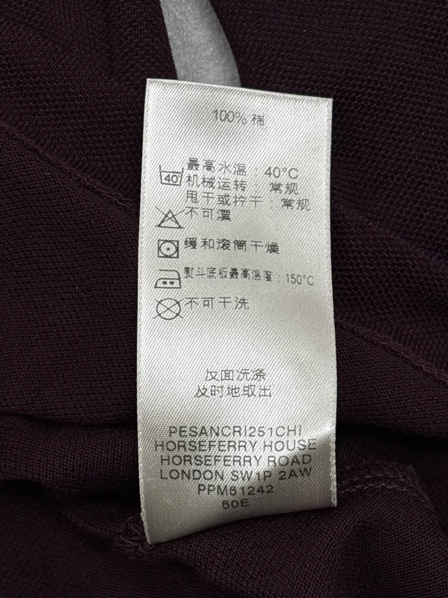 Burberry Dark Burgundy Embroidered Knight Logo Check Polo WCjqqDWH 9
