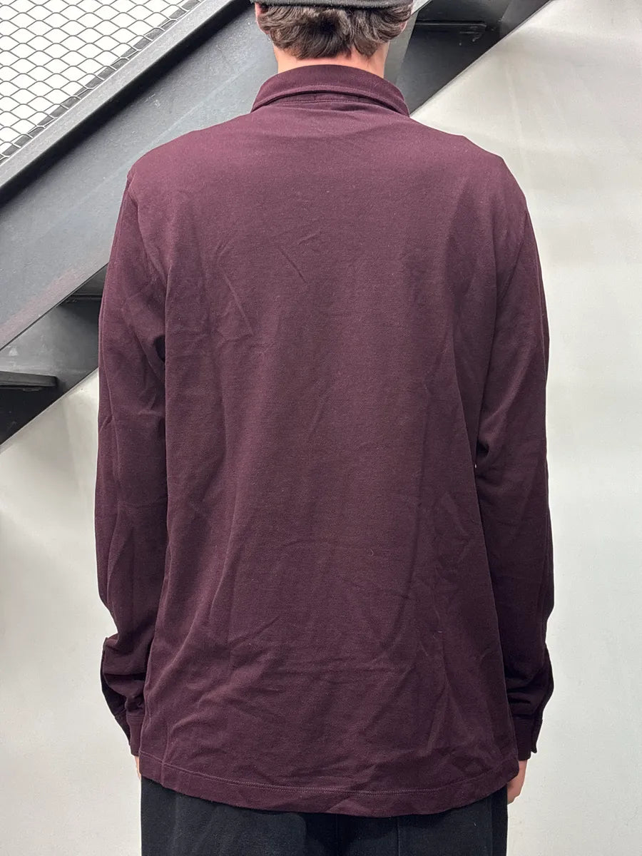 Burberry Dark Burgundy Embroidered Knight Logo Check Polo WCjqqDWH 2