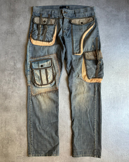 SS2006 Cavalli Harness Cargo Gun Archive Denim Jeans (L) - 1