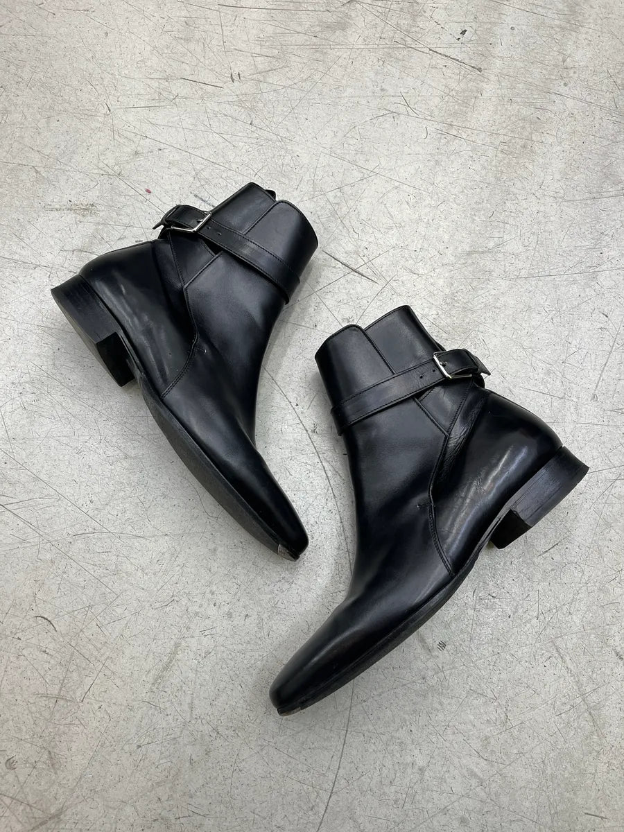 Givenchy Black Leather Ankle Strap Jodhpur Boots WEHZZprs 1