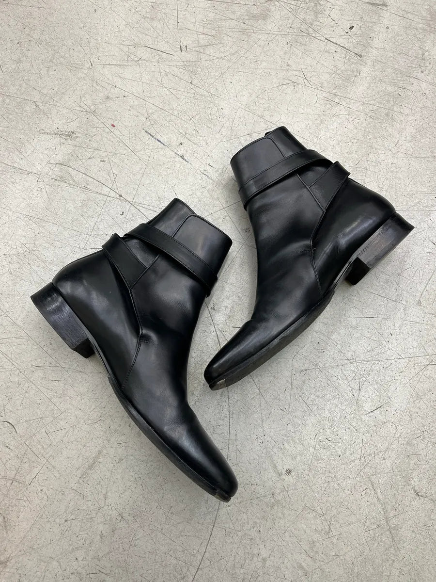 Givenchy Black Leather Ankle Strap Jodhpur Boots WEHZZprs 2
