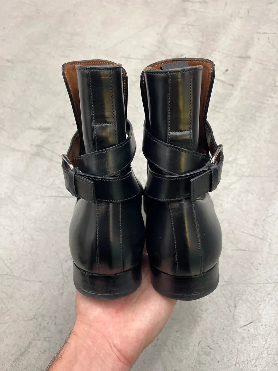 Givenchy Black Leather Ankle Strap Jodhpur Boots WEHZZprs 6