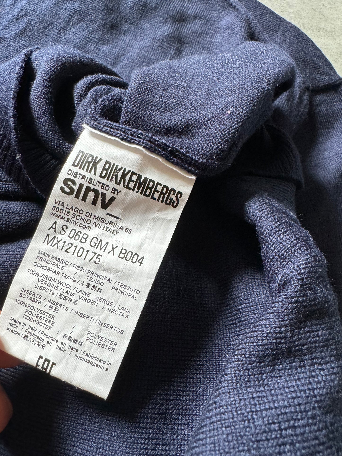 2000s Dirk Bikkembergs Blue 3D Face Wool Sweater (M) - 5