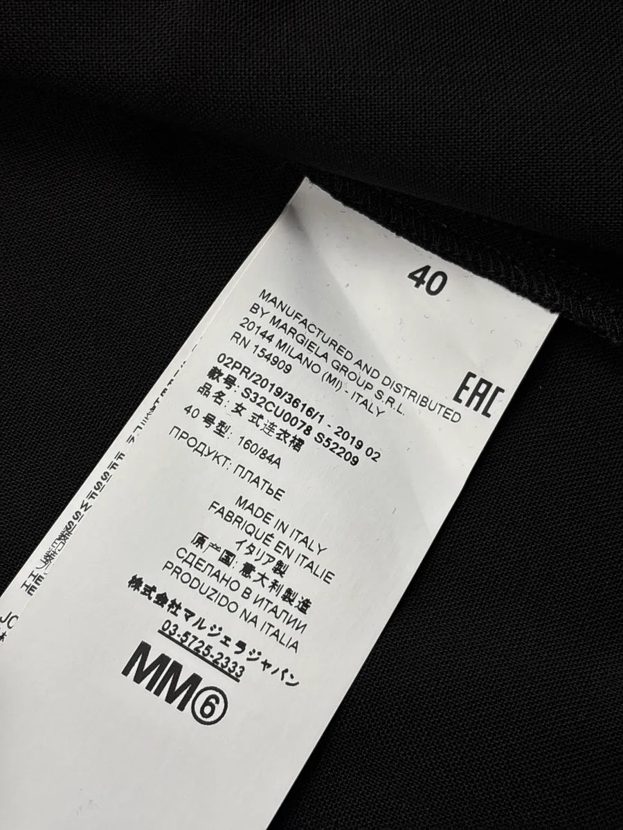 AW2019 MM6 Maison Margiela Black Glitter Logo Splatter Shirt WGHbLLTX 11