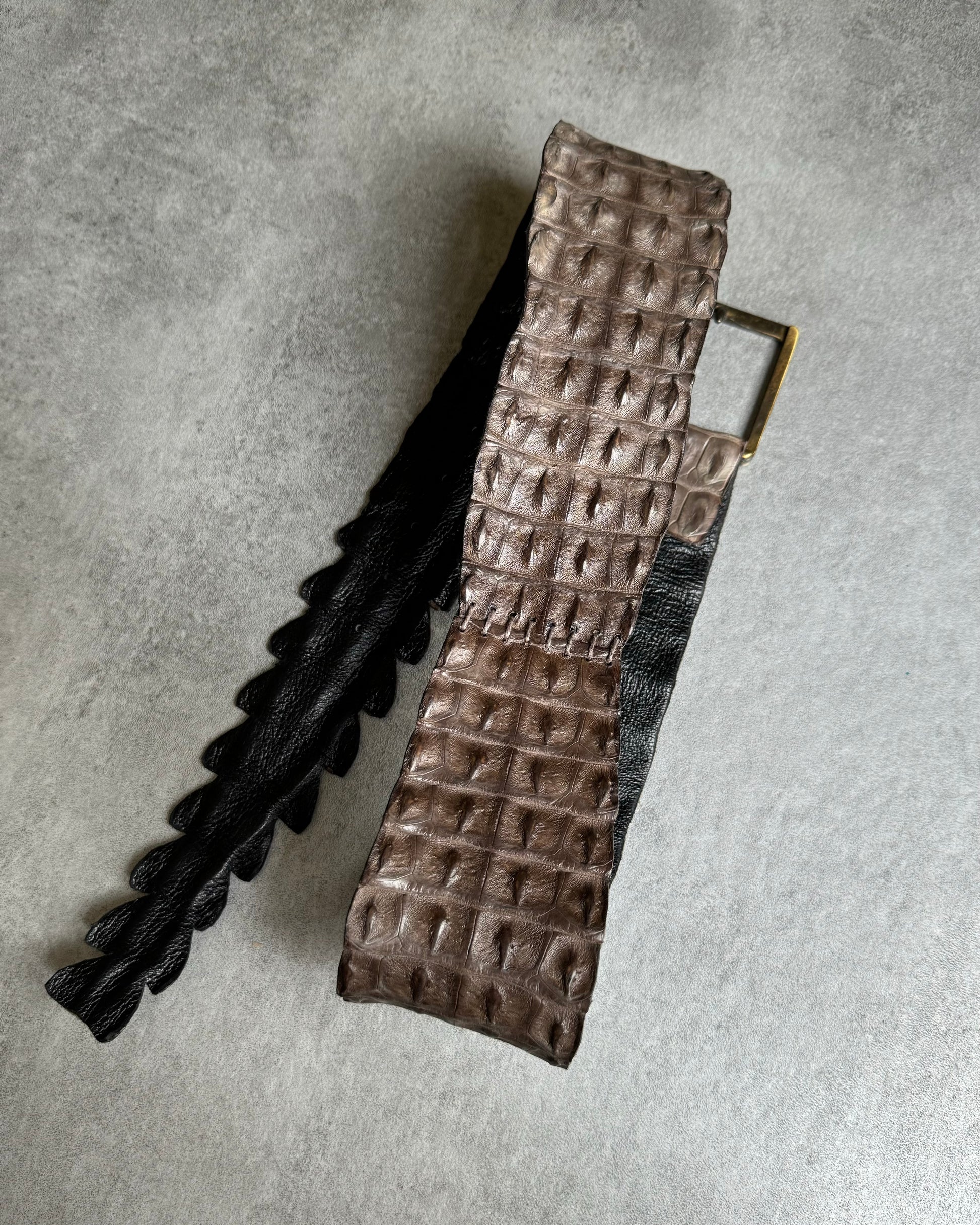 Scunzani Genuine Crocodile Leather Belt (OS) - 2