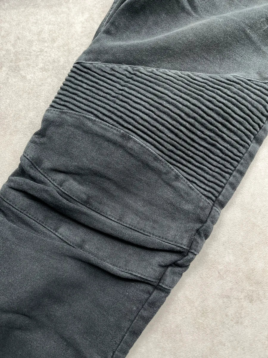 AW2015 Balmain Black Denim Biker Zip Pocket Jeans WJksimez 8