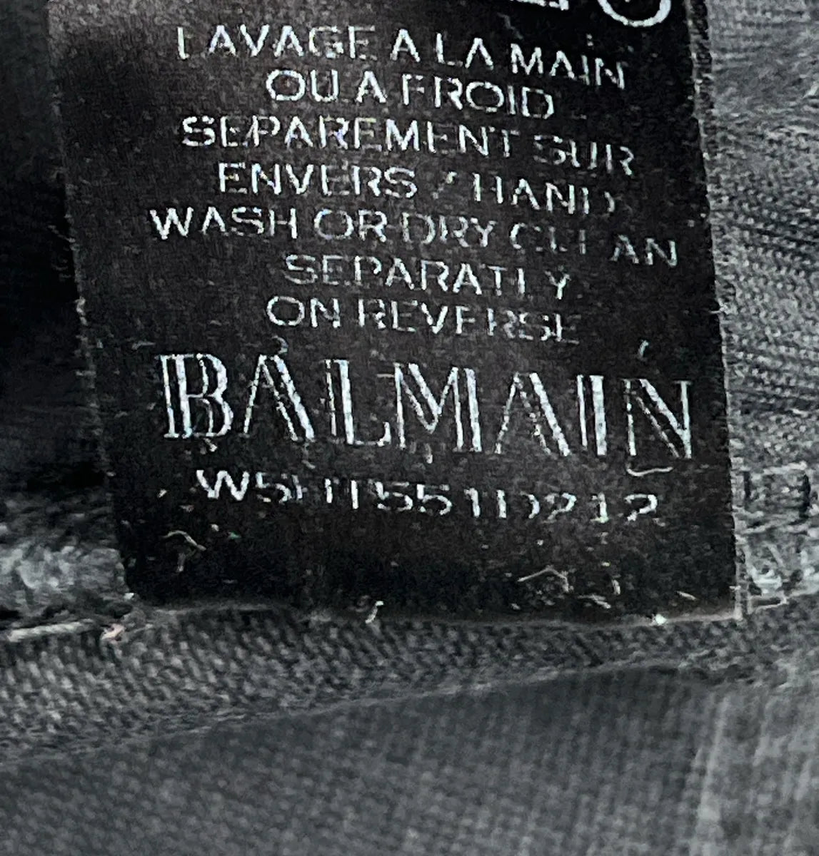 AW2015 Balmain Black Denim Biker Zip Pocket Jeans WJksimez 11