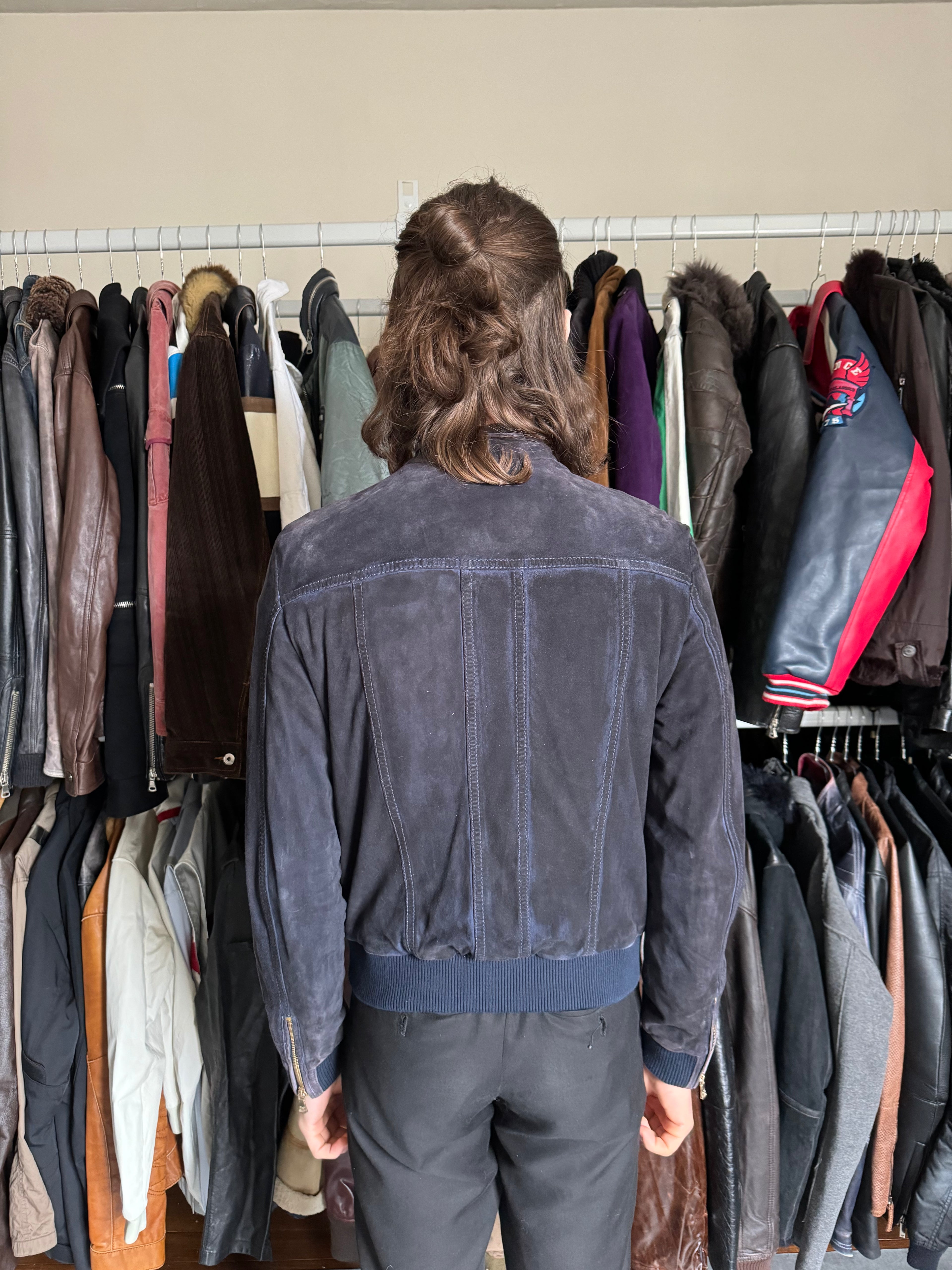 2000s Dolce & Gabbana Biker Navy Jacket  (S) - 3