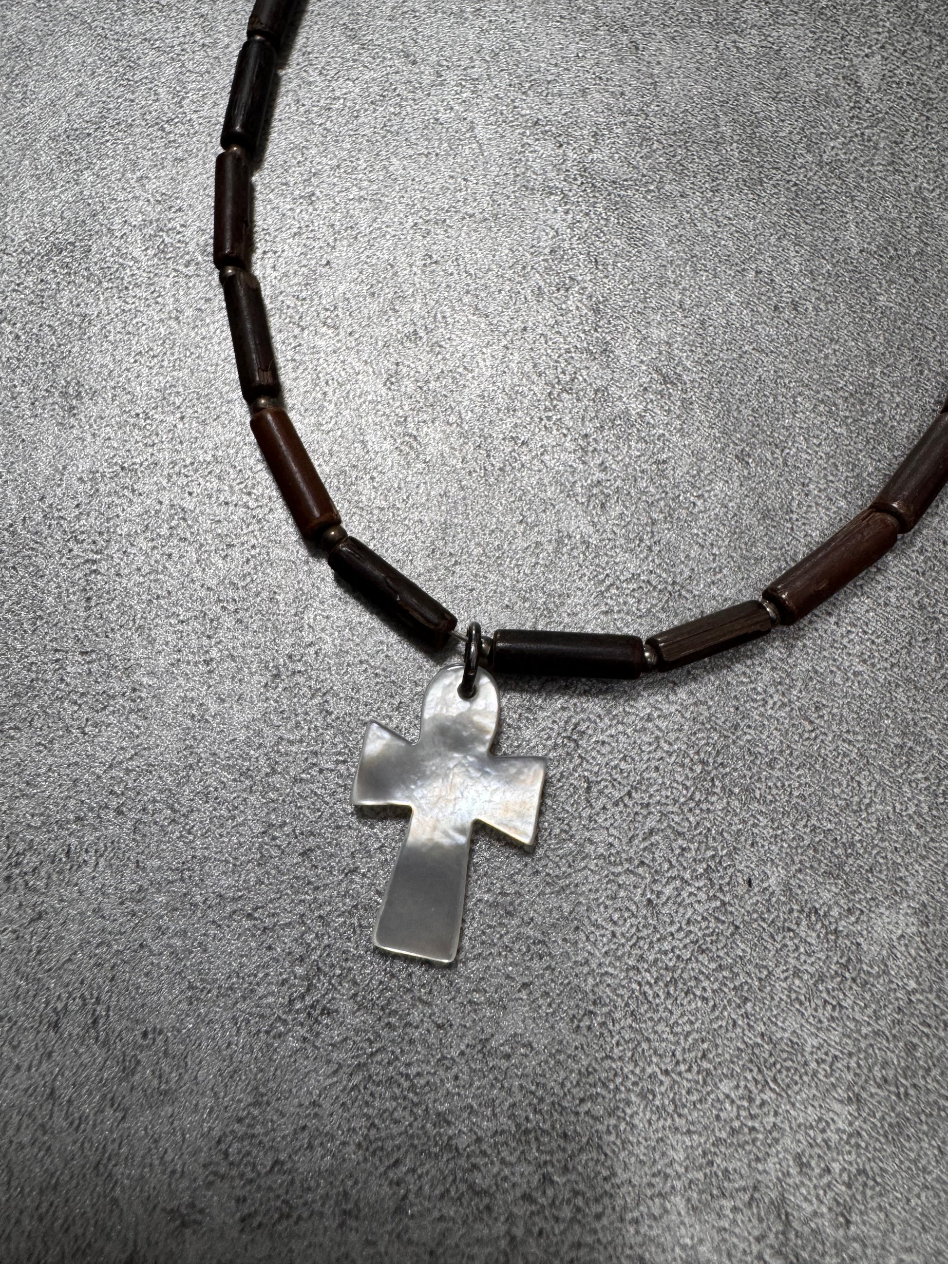 SS2014 Emporio Armani Minimalist Wood Assembly Metal Chain (OS) - 5