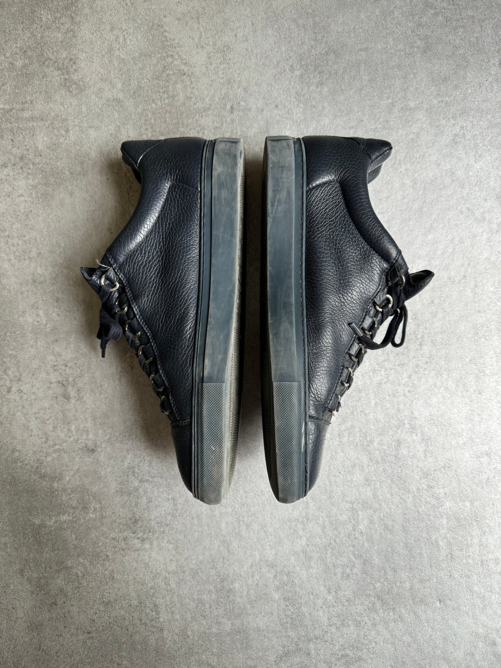 Balenciaga Arena Low Navy Leather Shoes (43) - 4