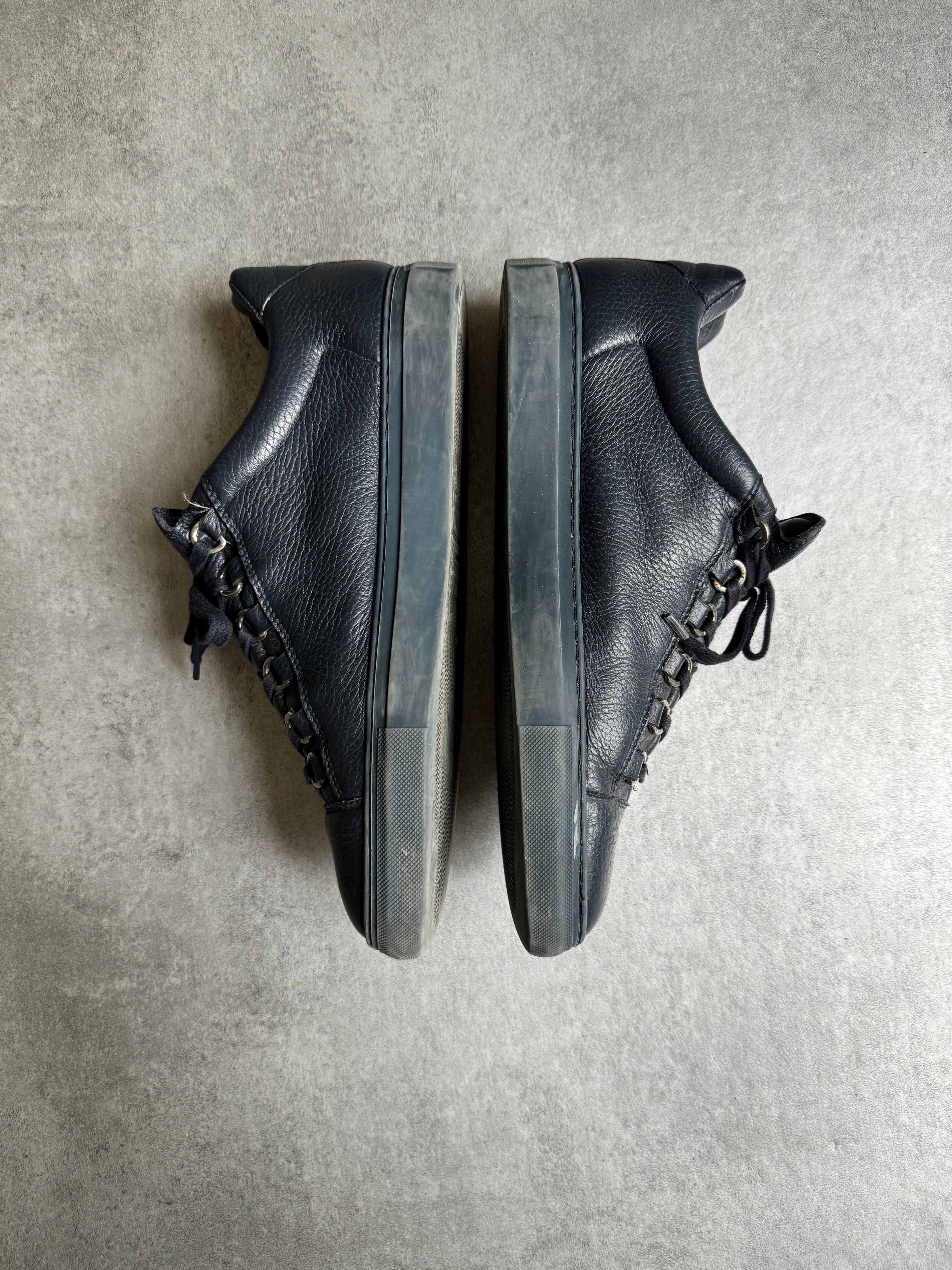 Balenciaga Arena Low Navy Leather Shoes (43) - 4