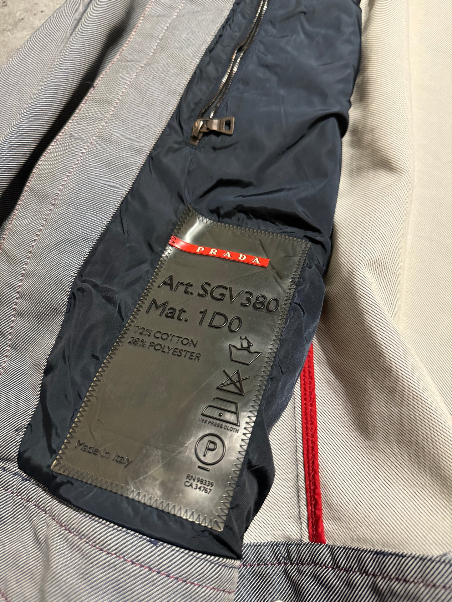 2000s Prada Linea Rossa Marine Coach Jacket (M) - 4