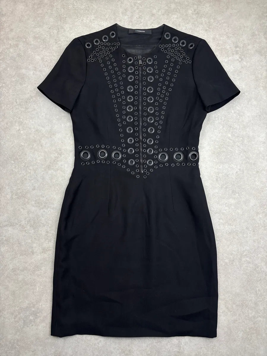 AW2011 Givenchy Black Eyelet Front Zip Dress by Riccardo Tisci WaaHTtyc 0