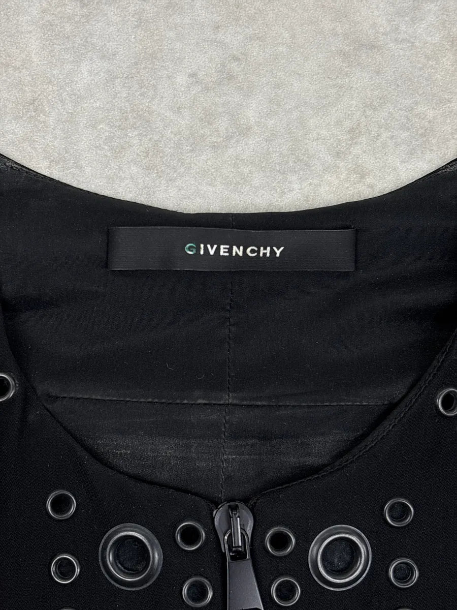 AW2011 Givenchy Black Eyelet Front Zip Dress by Riccardo Tisci WaaHTtyc 9
