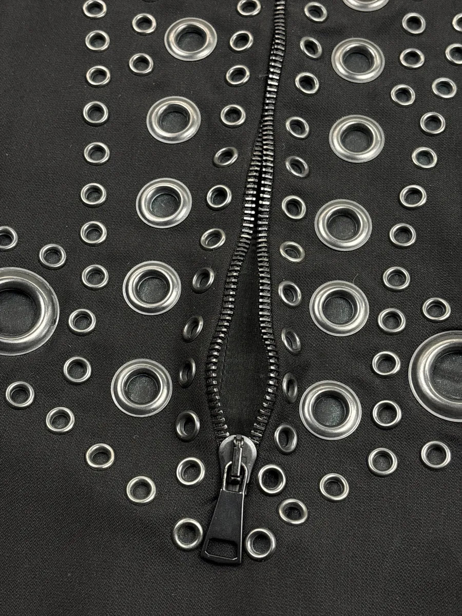 AW2011 Givenchy Black Eyelet Front Zip Dress by Riccardo Tisci WaaHTtyc 6