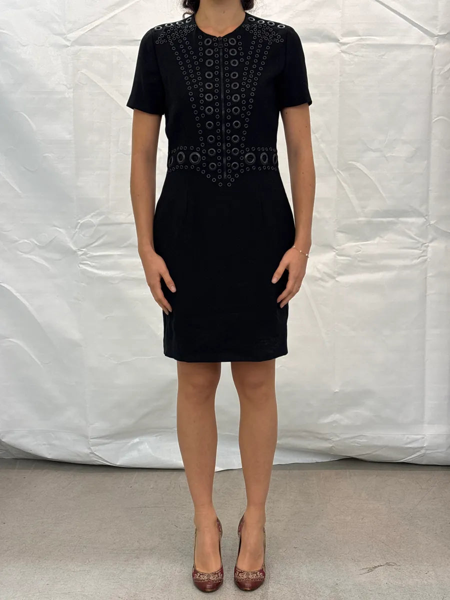 AW2011 Givenchy Black Eyelet Front Zip Dress by Riccardo Tisci WaaHTtyc 1