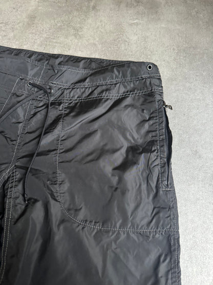 AW2006 Prada Black Soft Nylon Cozy Pants (M/L) - 9