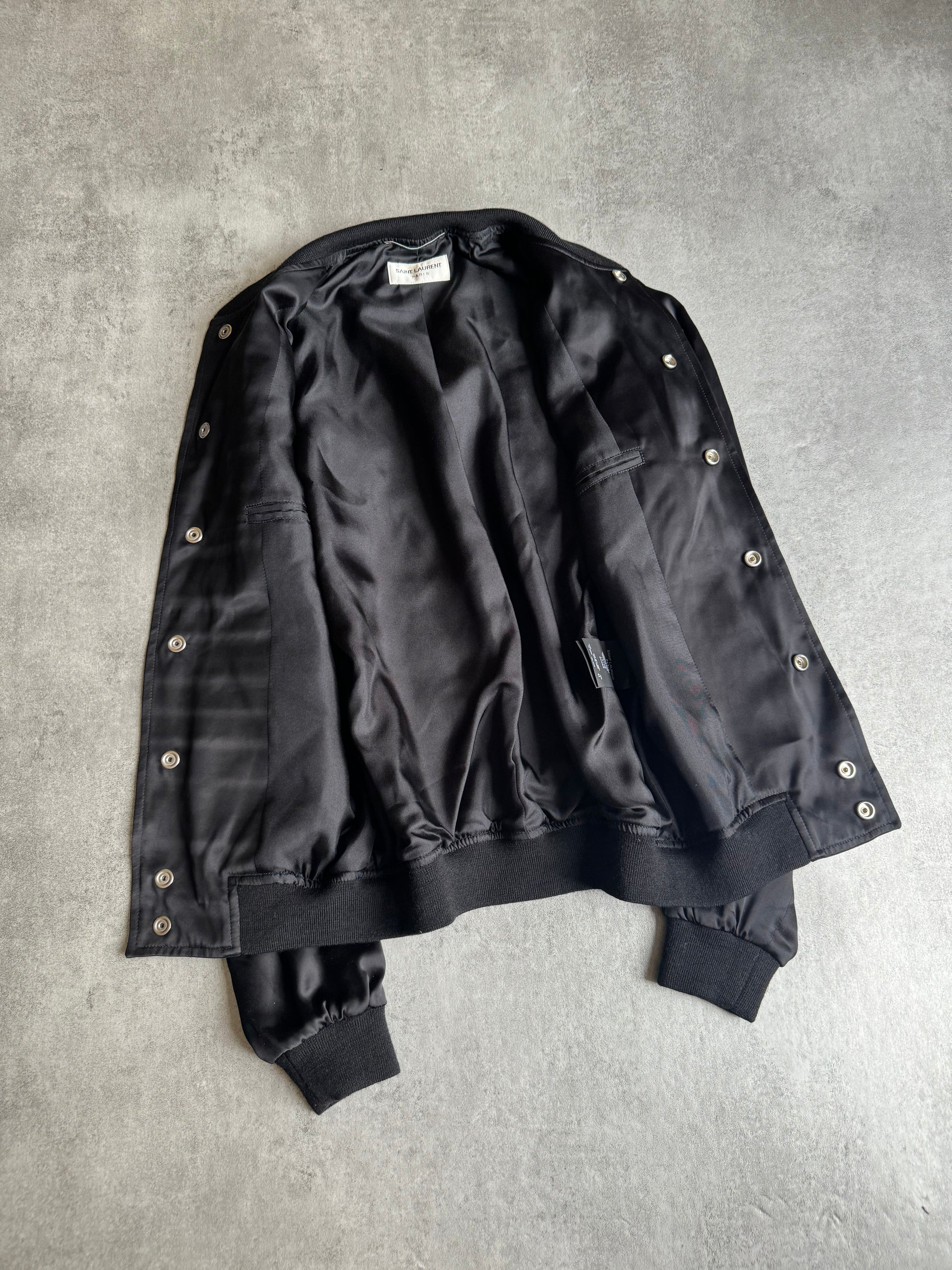 SS2015 Saint Laurent Black Napoleon Bomber Jacket by Hedi Slimane (S) - 9