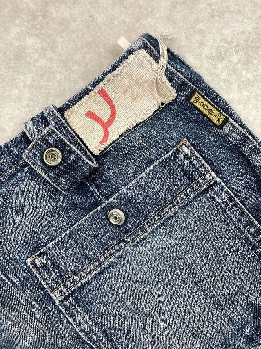 AW2005 Armani Blue Denim Cargo Wide Leg Jeans WpDlbCYg 13
