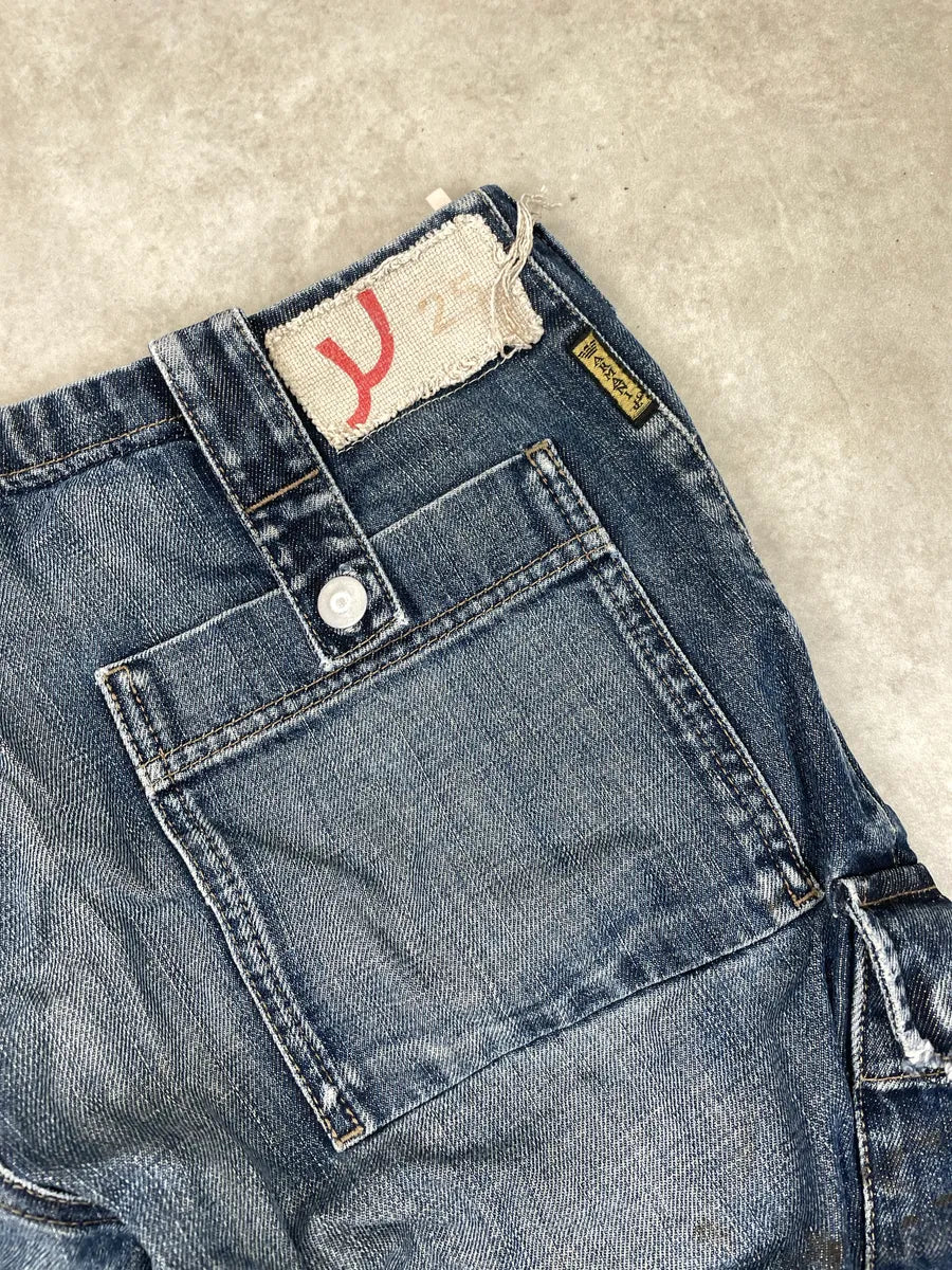 AW2005 Armani Blue Denim Cargo Wide Leg Jeans WpDlbCYg 12