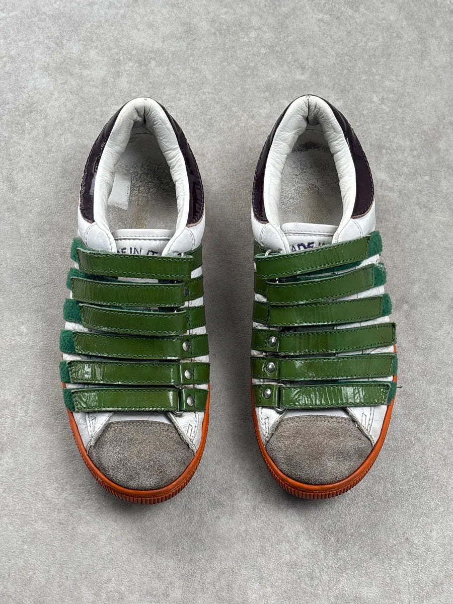 2000s Dsquared2 White Leather Multi-Strap Velcro Sneakers WsFfDcbA 1