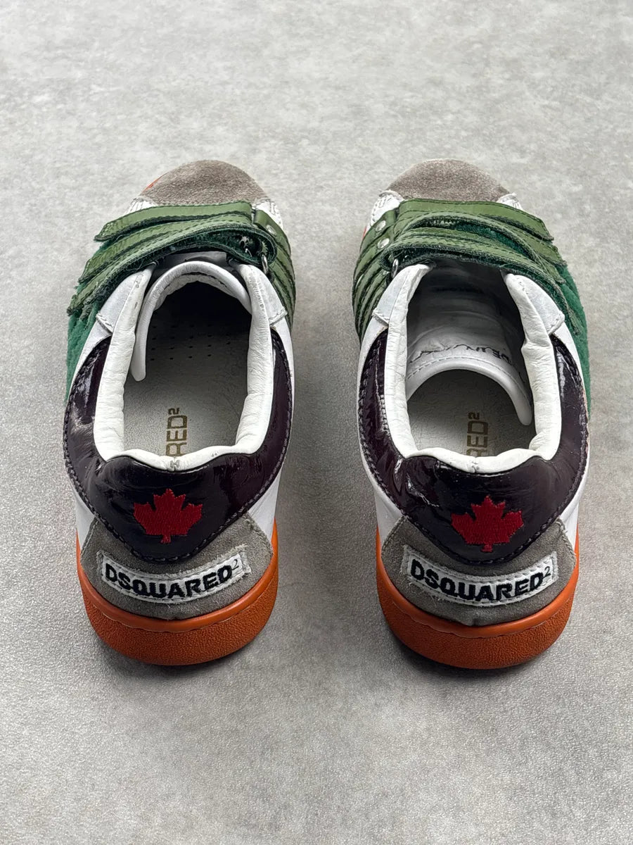 2000s Dsquared2 White Leather Multi-Strap Velcro Sneakers WsFfDcbA 5
