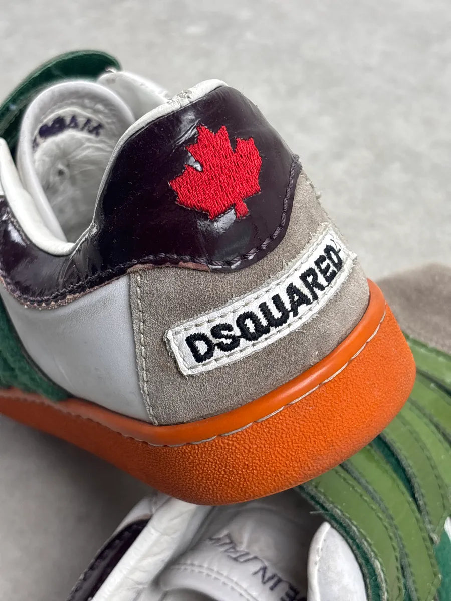 2000s Dsquared2 White Leather Multi-Strap Velcro Sneakers WsFfDcbA 9