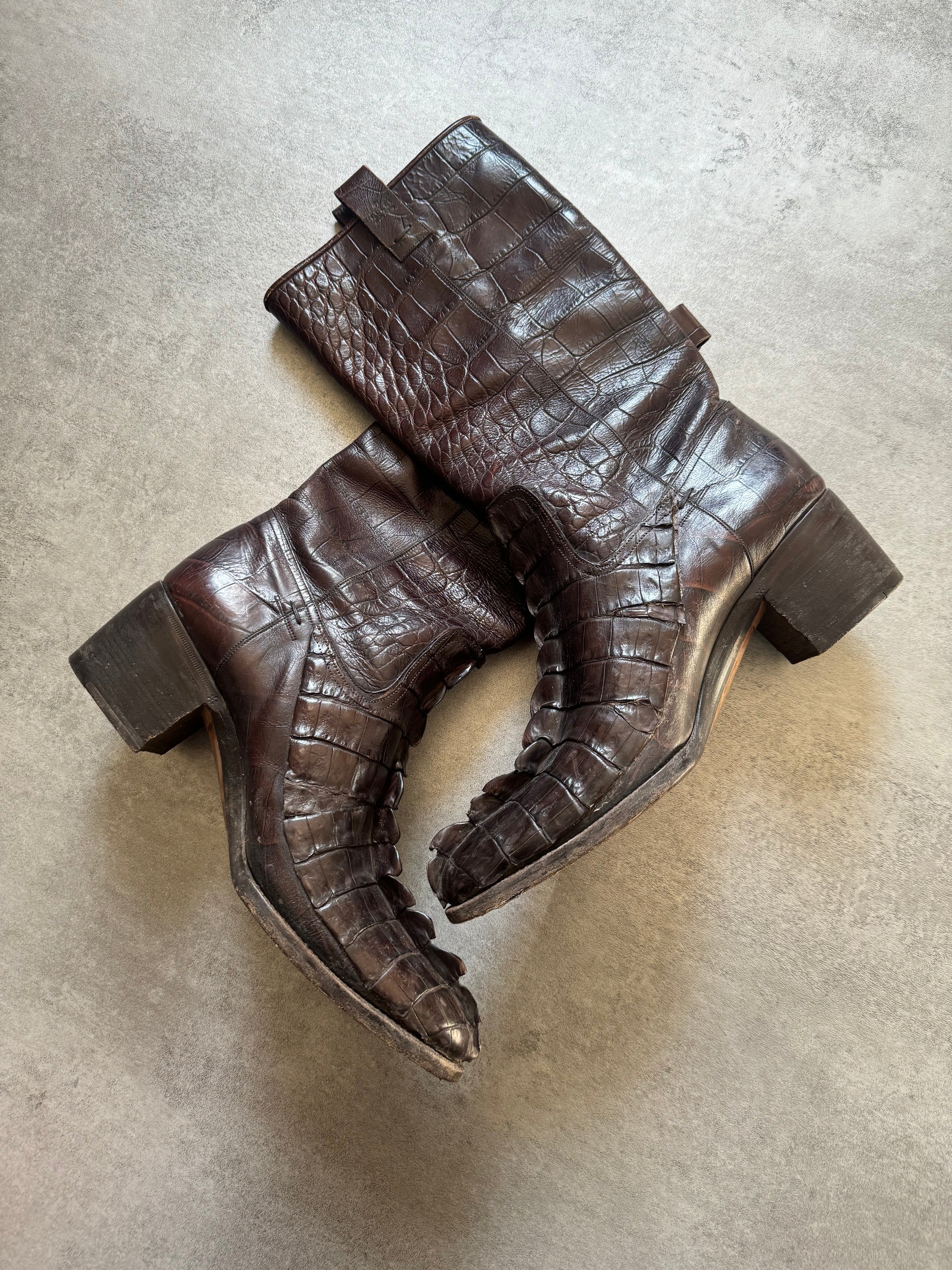 FW2012 Gucci Crocodile Aligator Leather Boots (40,5) - 9