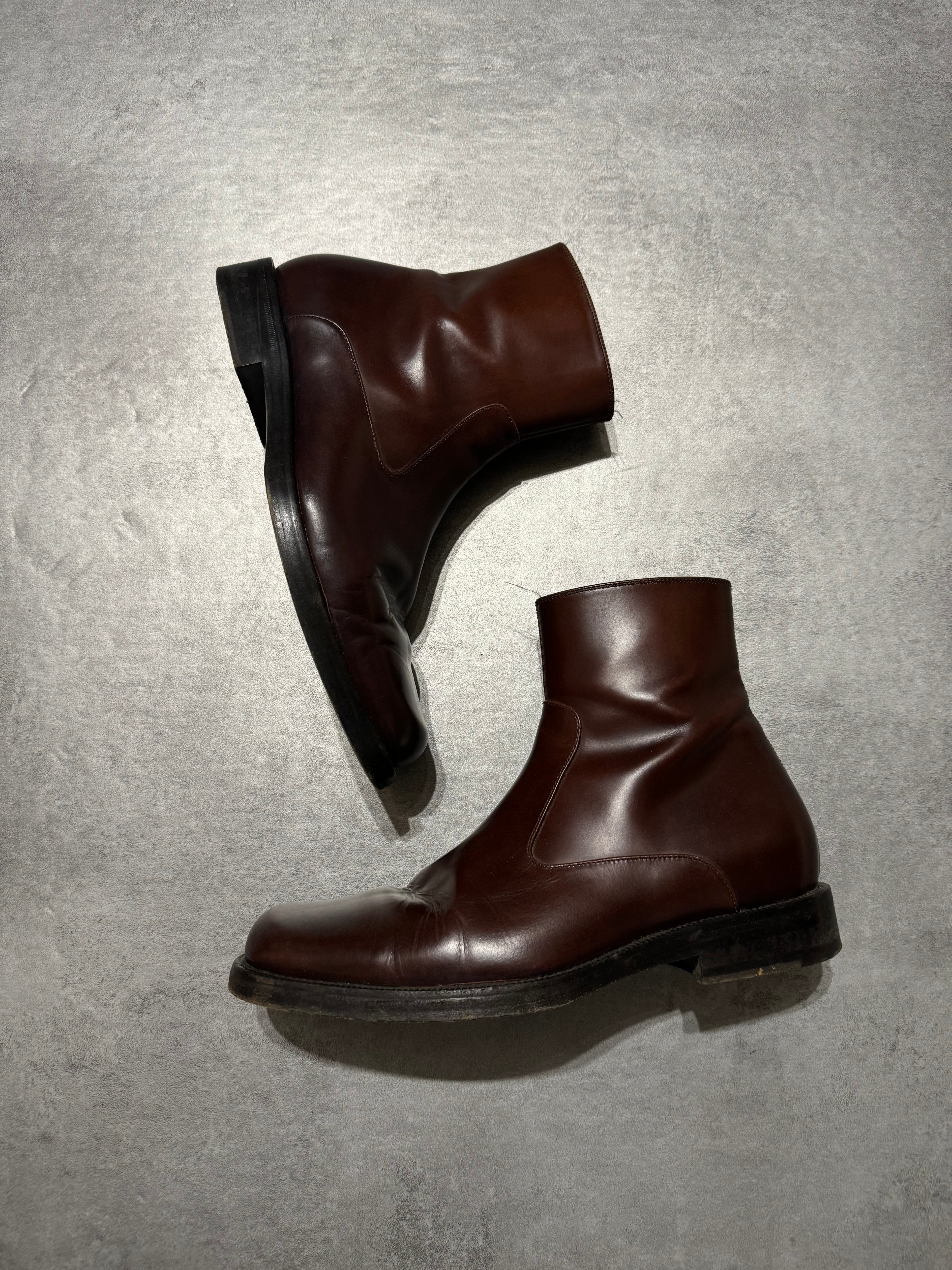 Balenciaga Brown Ultimate Minimalist Leather Boots (42,5) - 7