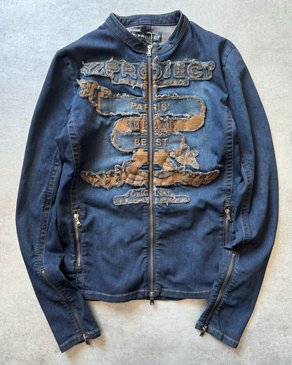 Y/Project Blue Best Fitted Distressed Denim Jackets (S) - 1