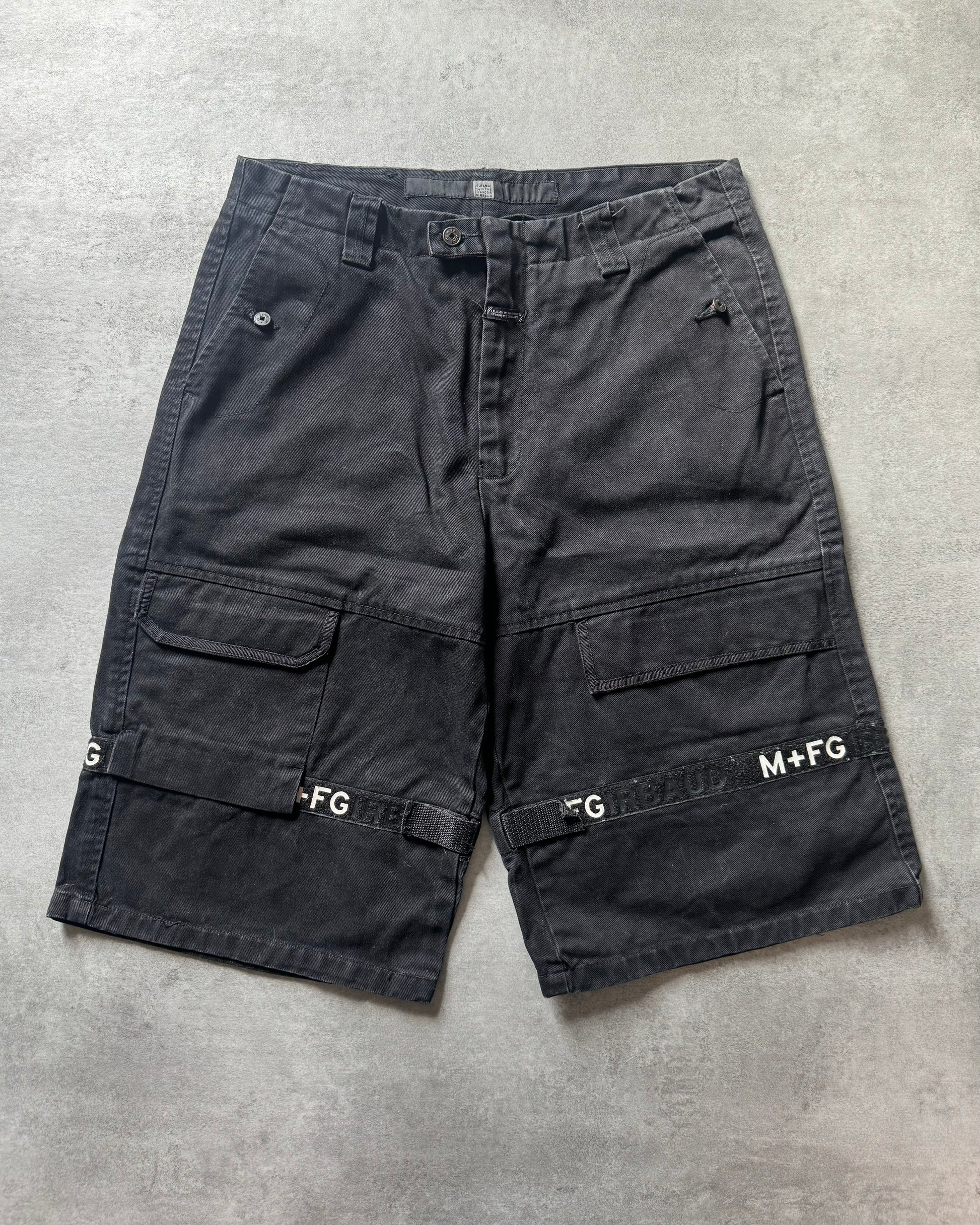 2000s Marithé + François Girbaud Black Cargo Shorts (XL) - 1