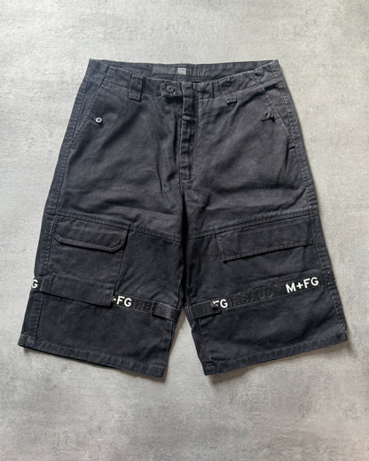 2000s Marithé + François Girbaud Black Cargo Shorts (XL) - 1