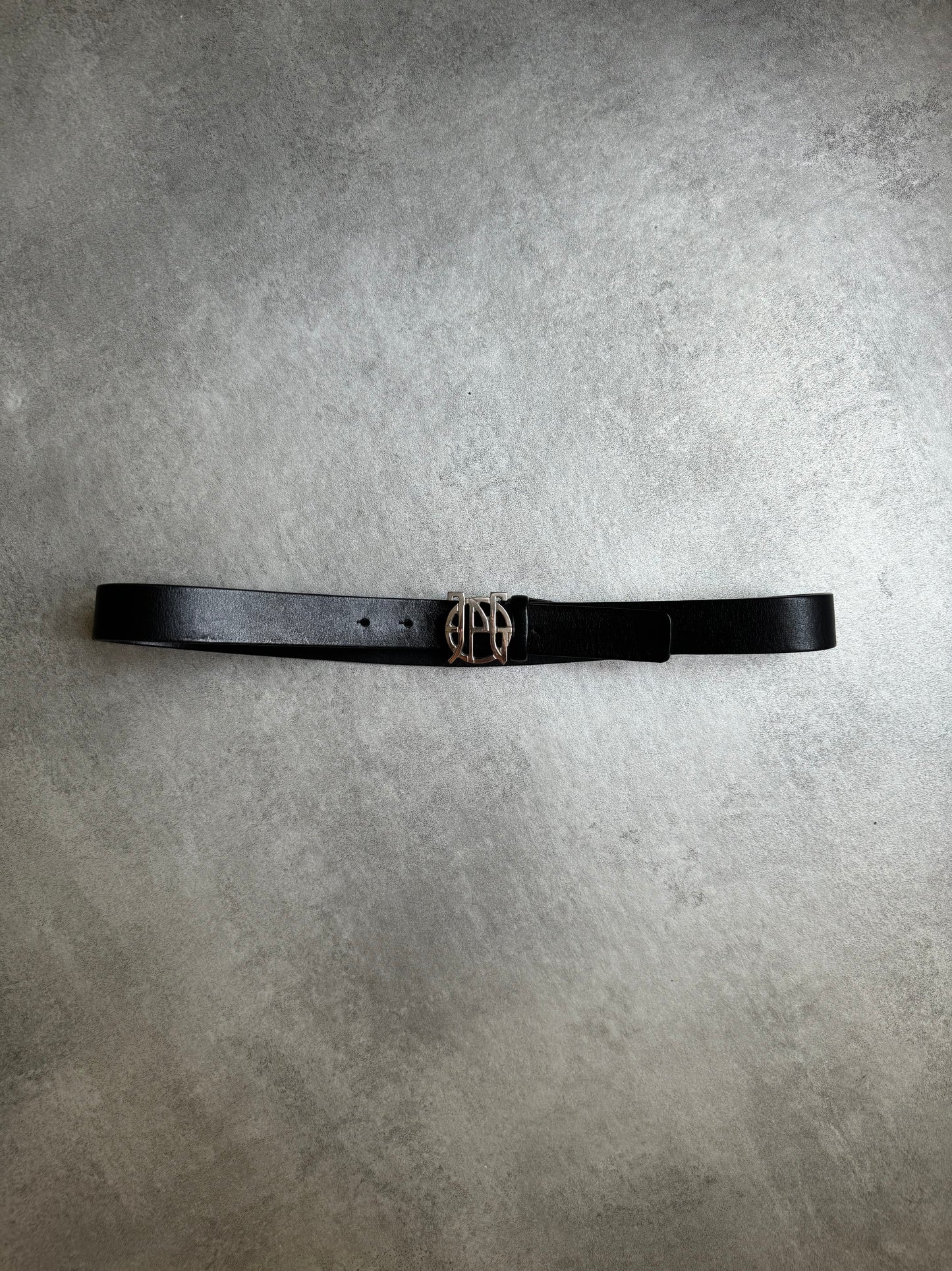 2000s Jean Paul Gaultier Black Buckle Propaganda Belt (OS) - 4